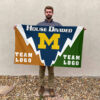 Michigan vs Custom Team House Divided Flag, Personalized Spirit Flag 2 Michigan vs Custom Team House Divided Flag, Personalized Spirit Flag
