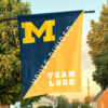 Michigan vs Custom Team House Divided Flag, Personalized Split Flag
