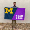 Michigan vs Custom Team House Divided Flag, Personalized Team Flag 2 Michigan vs Custom Team House Divided Flag, Personalized Team Flag