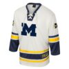 Michigan Wolverines Colosseum Puck Proud Fashion Hockey Jersey - Cream, Limited Replica Fan Edition