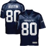 Miles Austin Monmouth University Hawks Football Jersey - Navy Blue, Limited Replica Fan Edition