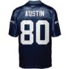 Miles Austin Monmouth University Hawks Football Jersey - Navy Blue, Limited Replica Fan Edition