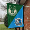 Milwaukee vs Dallas House Divided Flag, NBA House Divided Flag 1 Milwaukee vs Dallas House Divided Flag, NBA House Divided Flag