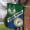 Milwaukee vs Indiana House Divided Flag, NBA House Divided Flag 1 Milwaukee vs Indiana House Divided Flag, NBA House Divided Flag