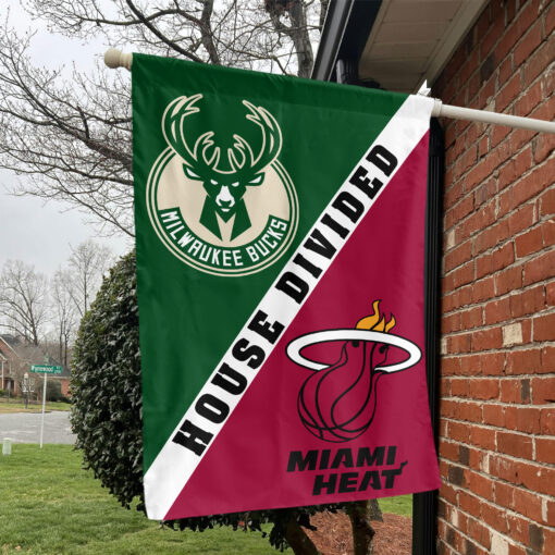 Milwaukee vs Miami House Divided Flag, NBA House Divided Flag Milwaukee vs Miami House Divided Flag, NBA House Divided Flag