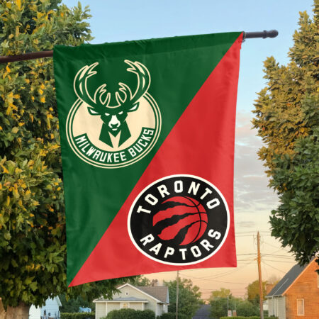 Milwaukee vs Toronto House Divided Flag, NBA House Divided Flag Milwaukee vs Toronto House Divided Flag, NBA House Divided Flag