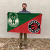 Milwaukee vs Toronto House Divided Flag, NBA House Divided Flag 2 Milwaukee vs Toronto House Divided Flag, NBA House Divided Flag