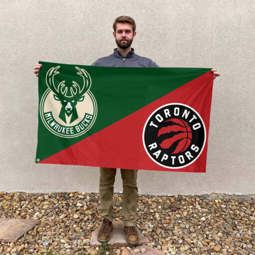 Milwaukee vs Toronto House Divided Flag, NBA House Divided Flag Milwaukee vs Toronto House Divided Flag, NBA House Divided Flag