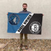 Minnesota vs Brooklyn House Divided Flag, NBA House Divided Flag 2 Minnesota vs Brooklyn House Divided Flag, NBA House Divided Flag