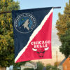 Minnesota vs Chicago House Divided Flag, NBA House Divided Flag 1 Minnesota vs Chicago House Divided Flag, NBA House Divided Flag