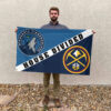 Minnesota vs Denver House Divided Flag, NBA House Divided Flag 2 Minnesota vs Denver House Divided Flag, NBA House Divided Flag