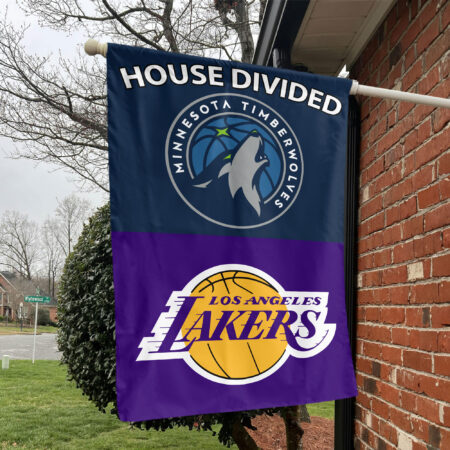Minnesota vs Los Angeles House Divided Flag, NBA House Divided Flag Minnesota vs Los Angeles House Divided Flag, NBA House Divided Flag