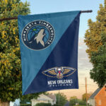 Minnesota vs New Orleans House Divided Flag, NBA House Divided Flag