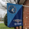 Minnesota vs New Orleans House Divided Flag, NBA House Divided Flag 1 Minnesota vs New Orleans House Divided Flag, NBA House Divided Flag