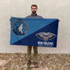 Minnesota vs New Orleans House Divided Flag, NBA House Divided Flag 2 Minnesota vs New Orleans House Divided Flag, NBA House Divided Flag