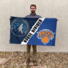 Minnesota vs New York House Divided Flag, NBA House Divided Flag 2 Minnesota vs New York House Divided Flag, NBA House Divided Flag