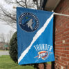 Minnesota vs Oklahoma City House Divided Flag, NBA House Divided Flag 1 Minnesota vs Oklahoma City House Divided Flag, NBA House Divided Flag