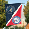 Minnesota vs Philadelphia House Divided Flag, NBA House Divided Flag
