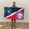Minnesota vs Philadelphia House Divided Flag, NBA House Divided Flag