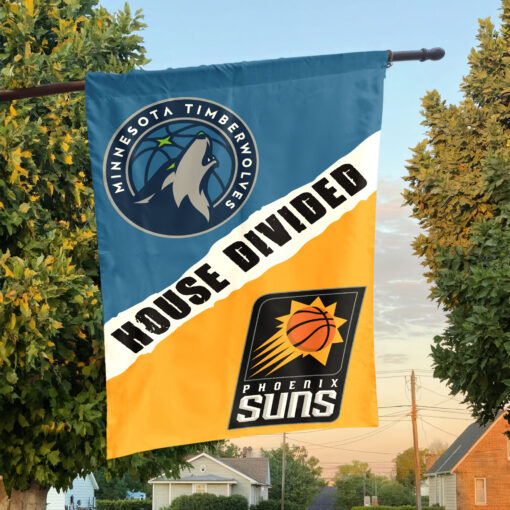 Minnesota vs Phoenix House Divided Flag, NBA House Divided Flag