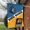 Minnesota vs Phoenix House Divided Flag, NBA House Divided Flag 1 Minnesota vs Phoenix House Divided Flag, NBA House Divided Flag