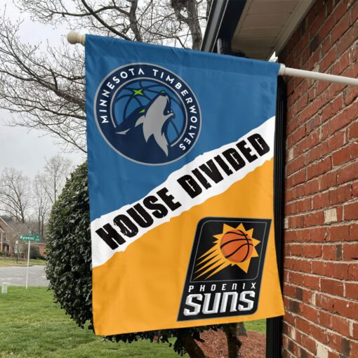 Minnesota vs Phoenix House Divided Flag, NBA House Divided Flag Minnesota vs Phoenix House Divided Flag, NBA House Divided Flag