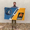 Minnesota vs Phoenix House Divided Flag, NBA House Divided Flag 2 Minnesota vs Phoenix House Divided Flag, NBA House Divided Flag