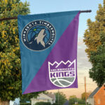Minnesota vs Sacramento House Divided Flag, NBA House Divided Flag