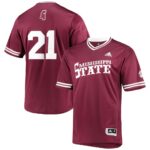 Mississippi State Bulldogs Replica V-Neck Baseball Jersey - Maroon, Limited Replica Fan Edition