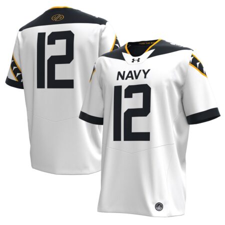 Navy Midshipmen Under Armour 2024 Rivalry Replica Jersey – White, Limited Replica Fan Edition
