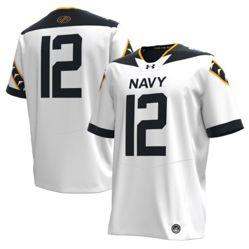 Navy Midshipmen Under Armour 2024 Rivalry Replica Jersey – White, Limited Replica Fan Edition