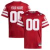 Nebraska Huskers Custom Home Premier Football Jersey - Scarlet, Limited Replica Fan Edition