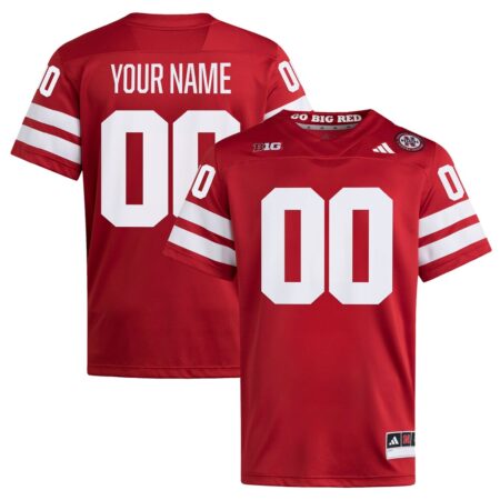 Nebraska Huskers  Custom Home Premier Football Jersey – Scarlet, Limited Replica Fan Edition