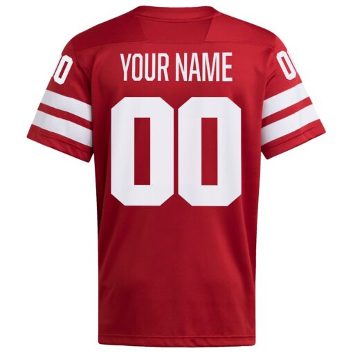 Nebraska Huskers  Custom Home Premier Football Jersey – Scarlet, Limited Replica Fan Edition