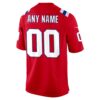New England Patriots Alternate Custom Jersey - Red, Limited Replica Fan Edition