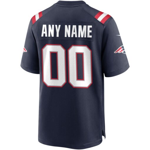 New England Patriots Custom Game Jersey – Navy, Limited Replica Fan Edition