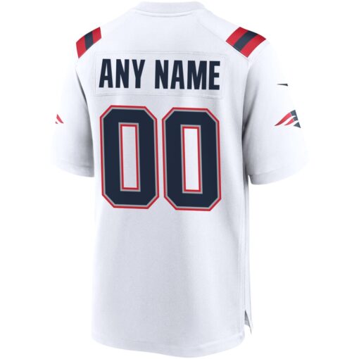 New England Patriots  Custom Game Jersey – White, Limited Replica Fan Edition