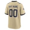 New Orleans Saints Gameday Golds Alternate Custom Game Jersey - Gold, Limited Replica Fan Edition