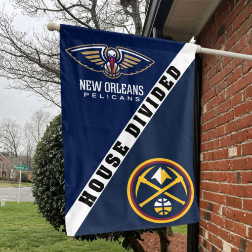 New Orleans vs Denver House Divided Flag, NBA House Divided Flag