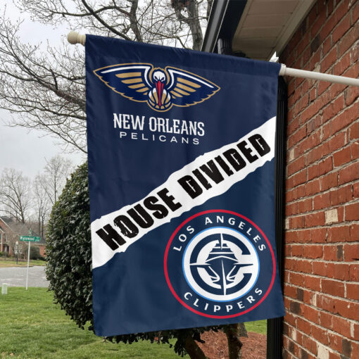 New Orleans vs LA House Divided Flag, NBA House Divided Flag New Orleans vs LA House Divided Flag, NBA House Divided Flag