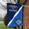 New Orleans vs Orlando House Divided Flag, NBA House Divided Flag