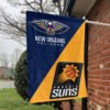 New Orleans vs Phoenix House Divided Flag, NBA House Divided Flag 1 New Orleans vs Phoenix House Divided Flag, NBA House Divided Flag