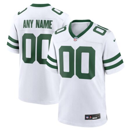 New York Jets  Custom Game Jersey – Legacy White, Limited Replica Fan Edition