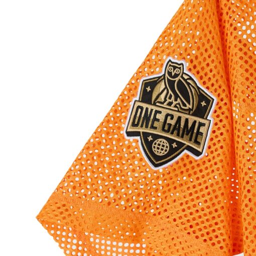 New York Knicks OVO x NBA Mesh Football Fashion Jersey – Orange, Limited Replica Fan Edition
