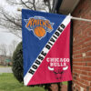 New York vs Chicago House Divided Flag, NBA House Divided Flag