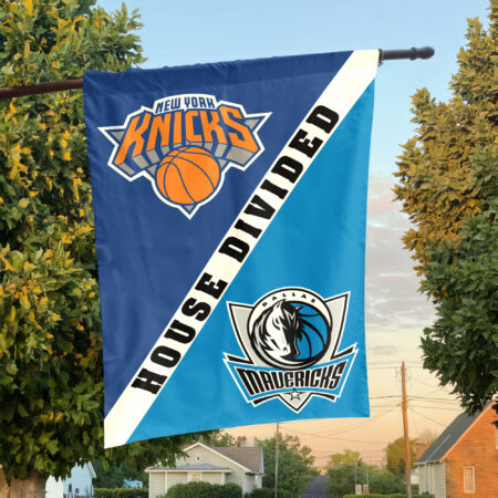 New York vs Dallas House Divided Flag, NBA House Divided Flag New York vs Dallas House Divided Flag, NBA House Divided Flag
