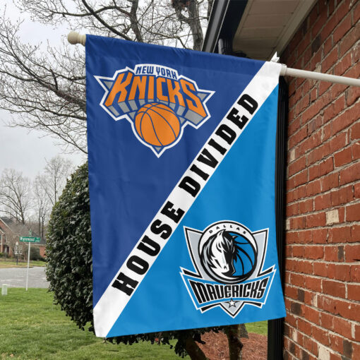 New York vs Dallas House Divided Flag, NBA House Divided Flag New York vs Dallas House Divided Flag, NBA House Divided Flag