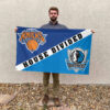 New York vs Dallas House Divided Flag, NBA House Divided Flag 2 New York vs Dallas House Divided Flag, NBA House Divided Flag