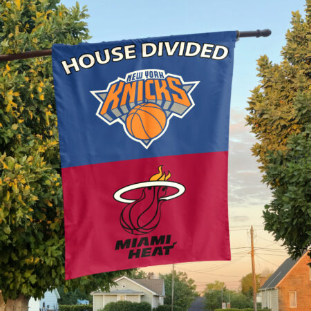 New York vs Miami House Divided Flag, NBA House Divided Flag
