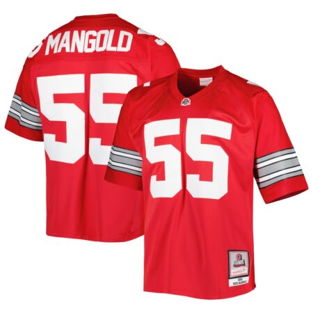 Nick Mangold Ohio State Buckeyes Mitchell & Ness Authentic Jersey – Scarlet, Limited Replica Fan Edition